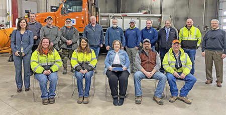 Photo: District 7 and 8 staff who participated in a lifesaving event during a snowstorm.